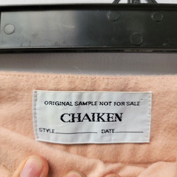 Chaiken Pink Wide Leg Pants Pull-On Side Pockets Runway Sample Women's Size M - Picture 4 of 10